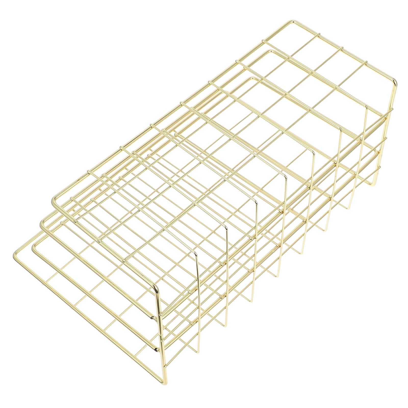 Homoyoyo Golden Iron File Organizer for Desk Storage, Space-Saving ...