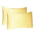 thumbnail image 1 of Gold Dreamy Set of 2 Silky Satin Queen Pillowcases, 1 of 6