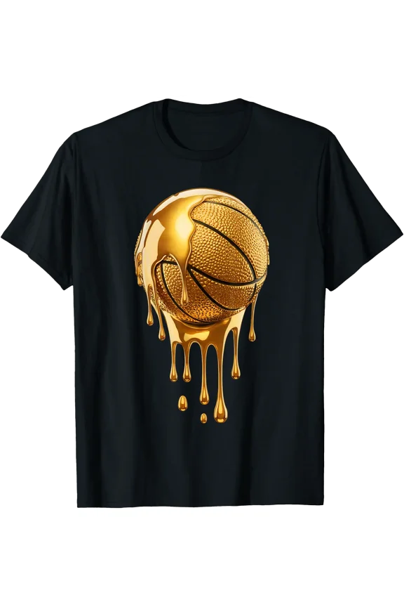 Gold Dripping Basketball Trendy Urban Respect The Drip T-Shirt, Unisex T-Shirt