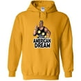 thumbnail image 1 of Gold Dusty Rhodes WWF WWE Old School Adult Medium Hooded Sweatshirt, 1 of 1