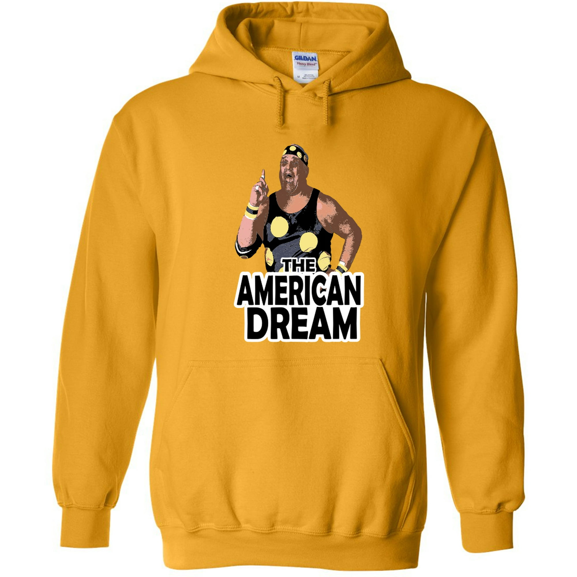 Gold Dusty Rhodes WWF WWE Old School Youth Small Hooded Sweatshirt -  Walmart.com