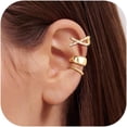 thumbnail image 1 of Gold Ear Cuff Earrings for Women Non Piercing, 14K Gold Plated Ear Cuffs Non Piercing, Clip-On Cartilage Earring, Fake Earrings For Women, 1 of 13