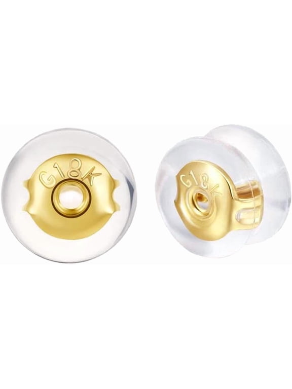 Gold Earring Backs for Stud,Silicone Earring Backs Earring Backings,20 Pairs Earring Backs Clutches, Butterfly Earrings Back,Locking Secure Earring Backs for Studs.
