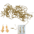 thumbnail image 1 of Gold Earring Hooks For Jewelry Making, French Fish Earring Wires Bulk Hypoallergenic, Ball And Coil Ear Wire, DIY Earring Supplies, Gift For Beader, 100 pcs, 1 of 9