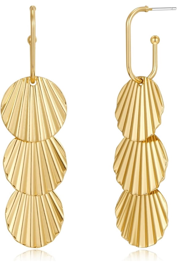 Gold Earrings Chunky Shell Earring for Women Fashion Statement Beach Seashell Starfish Drop Dangle Earring Jewelry[u199]