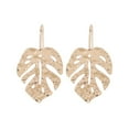 Gold Earrings Metal Leaf Earstuds Earrings Daily Versatile Earrings For