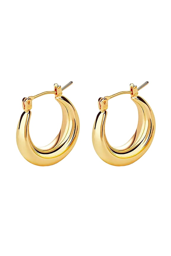 Gold Earrings for Women Minimalist Fashion Jewelry Elegant Gold Earrings for Everyday Wear,2.3 cmx2.7 cm,Gold