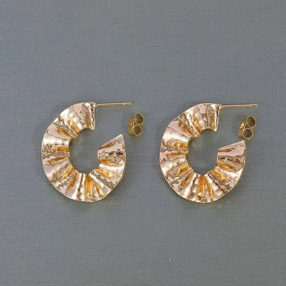 Gold Earrings for Women Trendy Brass Hoop Earrings Lightweight Dainty Earrings Minimalist Simple Gold Earrings for Women Gifts