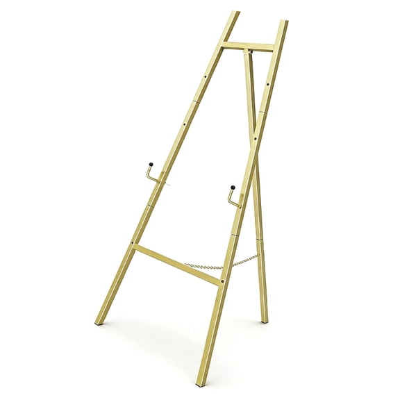 Gold Easel Stand for Sign,4 Tiers Adjustable Floor Display Easel for Wedding Sign