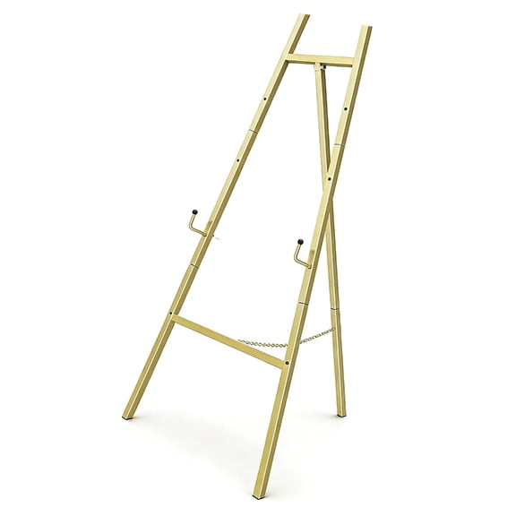 Gold Easel Stand for Sign Heavy Duty Freestanding Adjustable Display Stand