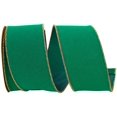 thumbnail image 1 of Gold Edge Green Velvet Ribbon - 2 1/2" x 10 Yards, Wired Edges, St. Patrick's Day, Easter, Spring, Holiday Decor, Gifts, Wreath, Gift Bow, Christmas, Mardi Gras, 1 of 4