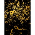 thumbnail image 1 of Gold Effect Yellow Black Washers Circles Abstract Extra Large XL Wall Art Poster Print, 1 of 3