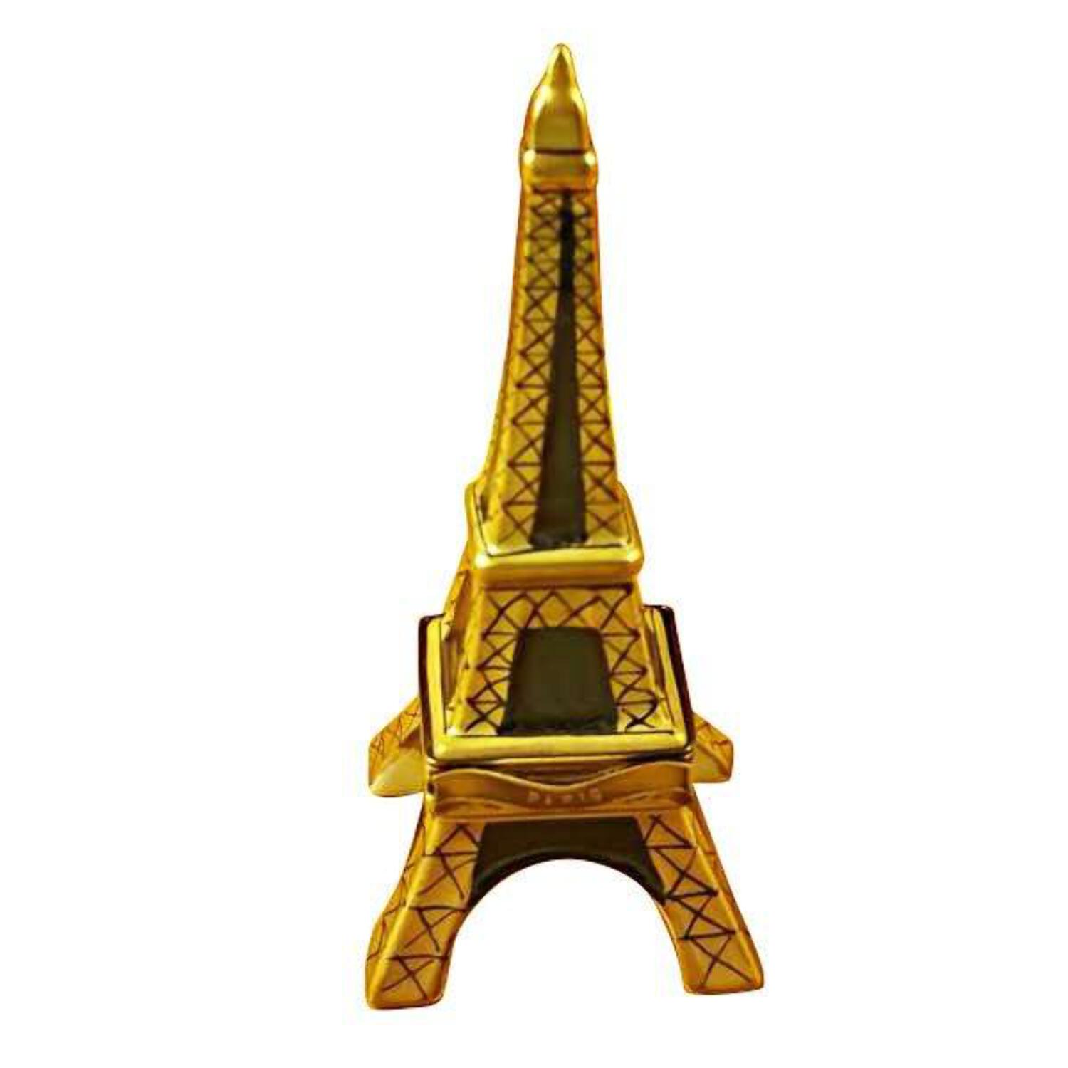 Gold Eiffel Tower limoges box Limoges Box Porcelain Figurine