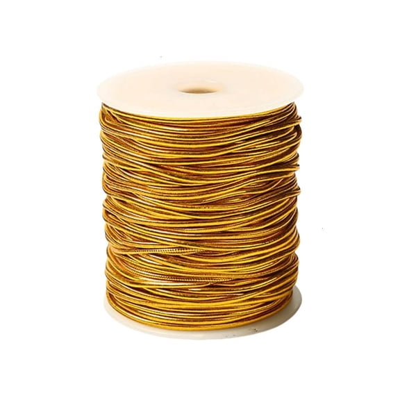 Gold Elastic String Metallic Elastic Cords Stretch Cord for Gift Wrapping