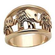 COBRCREF Gold Elephant Ring For Women Elephant Ring Classic Charm Rings Finger Ring Fashion Hollow Ring Gift For Teen Girls Size 6 10
