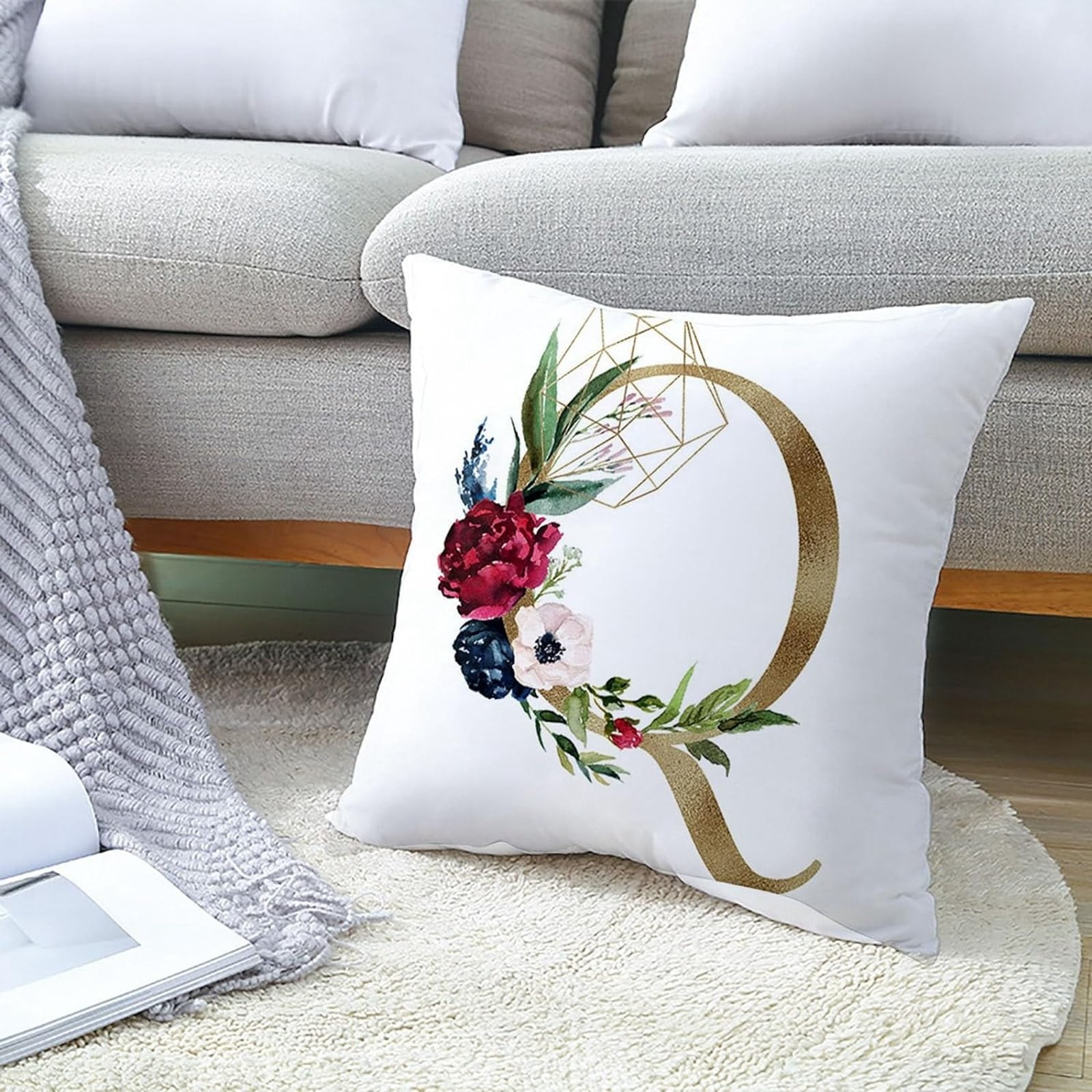 Initial cushion covers hot sale