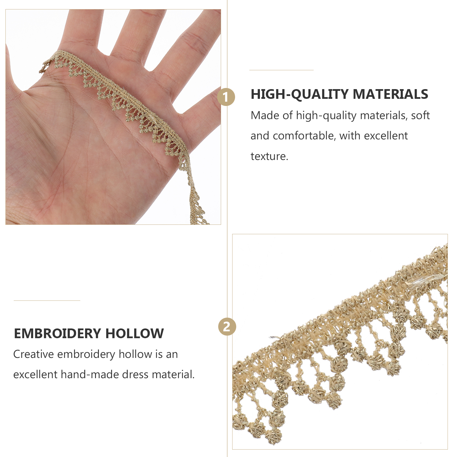 Gold Embroidery Lace Trim 5 Yard Gold Embroidery Lace Trim Water