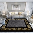 thumbnail image 1 of Gold European Luxury Large Area Carpet Minimalist Retro Rug Irregular Geometry Home ration Soft Mat, 1 of 5