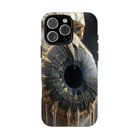 Gold Eye Abstract Iris Art Design Case for iPhone 17 11 12 13 14 15 16 Pro Max