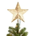 Gold Faceted Star Light Up Tree Topper Approx. 9.5"Dia. Pack of 4