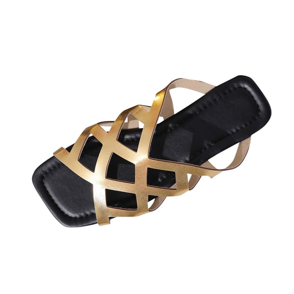 Gold Feminine Fashion Hollow Mesh Sandals Open Toe For Beach And Spring Summer Leisure Activities