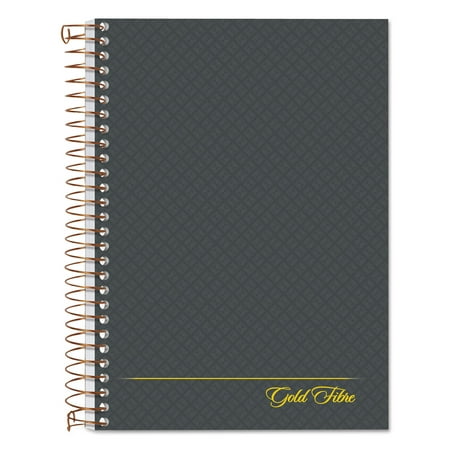 Gold Fibre Personal Notebooks, 1 Subject, Medium/College Rule, Designer Gray Cover, 7 x 5, 100 Sheets