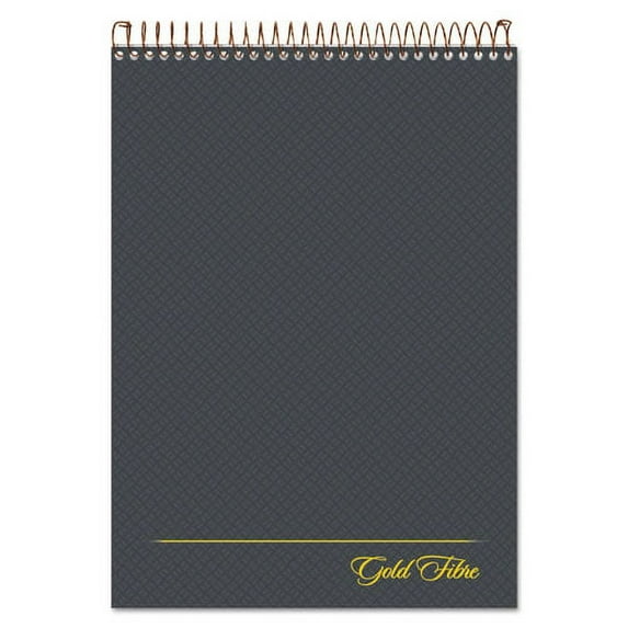 Gold Fibre Wirebound Project Notes Pad, Project-Management Format, Gray Cover, 70 White 8.5 X 11.75 Sheets | Bundle of 10 Each