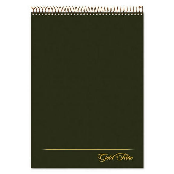 "Gold Fibre Wirebound Project Notes Pad, Project-Management Format, Green Cover, 70 White 8.5 X 11.75 Sheets | Bundle of 10 Each"