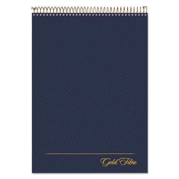 Gold Fibre Wirebound Project Notes Pad, Project-Management Format, Navy Cover, 70 White 8.5 X 11.75 Sheets | Bundle of 10 Each