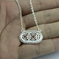 thumbnail image 1 of Gold Filigree Oval Teardrop Statement Pendant Openwork Clover Choker Necklace, 1 of 8