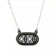 thumbnail image 1 of Gold Filigree Oval Teardrop Statement Pendant Openwork Clover Choker Necklace, 1 of 7