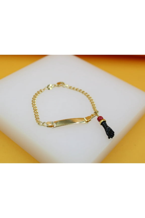 Gold Filled Azabache Beaded Bracelet