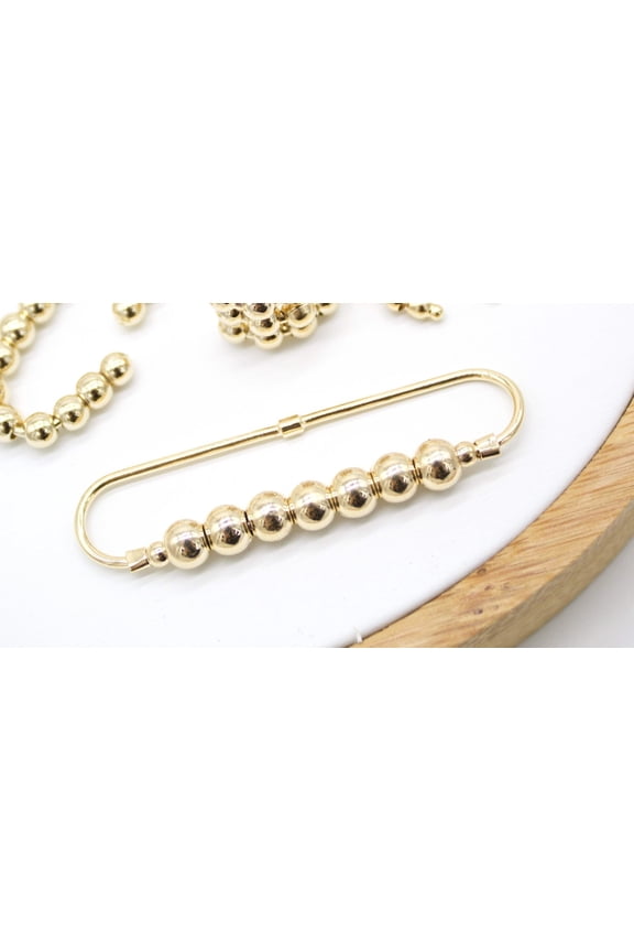 Gold Filled Beaded Bar Ear Cuff (L186)