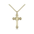 thumbnail image 1 of Gold Filled Cross Pendant 1 x 5/8 inches with Gold Filled Lite Curb Chain, 1 of 1