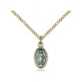thumbnail image 1 of Gold Filled Miraculous Pendant 1/2 x 1/4 inches with Gold Filled Lite Curb Chain, 1 of 1