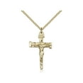 thumbnail image 1 of Gold Filled Nail Crucifix Pendant 1 x 5/8 inches with Gold Filled Lite Curb Chain, 1 of 1