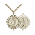 thumbnail image 1 of Gold Filled Our Lady of Guadalupe / Martin de Porres Pe 1 1/4 x 1 1/8 inches with Heavy Curb Chain, 1 of 1