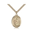 thumbnail image 1 of Gold Filled St. Aaron Pendant 1 x 3/4 inches with Heavy Curb Chain, 1 of 1