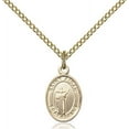thumbnail image 1 of Gold Filled St. Aidan Of Lindesfarne Pendant 1/2 x 1/4 inches with Gold-Filled Lite Curb Chain, 1 of 1