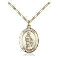 thumbnail image 1 of Gold Filled St. Anne Pendant 3/4 x 1/2 inches with Gold-Filled Lite Curb Chain, 1 of 1
