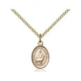thumbnail image 1 of Gold Filled St. Catherine Of Sweden Pendant 1/2 x 1/4 inches with Gold-Filled Lite Curb Chain, 1 of 1