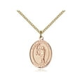 thumbnail image 1 of Gold Filled St. Christopher/Archery Pendant 3/4 x 1/2 inches with Gold-Filled Lite Curb Chain, 1 of 1