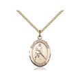 thumbnail image 1 of Gold Filled St. Christopher/Ice Hockey Pendant 3/4 x 1/2 inches with Gold-Filled Lite Curb Chain, 1 of 1