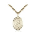 thumbnail image 1 of Gold Filled St. Christopher Pendant 1 x 3/4 inches with Heavy Curb Chain, 1 of 1