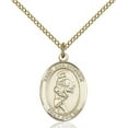 thumbnail image 1 of Gold Filled St. Christopher/Softball Pendant 3/4 x 1/2 inches with Gold-Filled Lite Curb Chain, 1 of 1