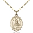 thumbnail image 1 of Gold Filled St. Fabian Pendant 3/4 x 1/2 inches with 18 inch Gold Filled Curb Chain, 1 of 1