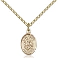 thumbnail image 1 of Gold Filled St. George Pendant 1/2 x 1/4 inches with Gold Filled Lite Curb Chain, 1 of 1