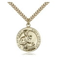 thumbnail image 1 of Gold Filled St. Gerard Pendant 7/8 x 3/4 inches with Heavy Curb Chain, 1 of 1