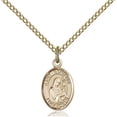 thumbnail image 1 of Gold Filled St. Gertrude of Nivelles Pendant 1/2 x 1/4 inches with Gold Filled Lite Curb Chain, 1 of 1