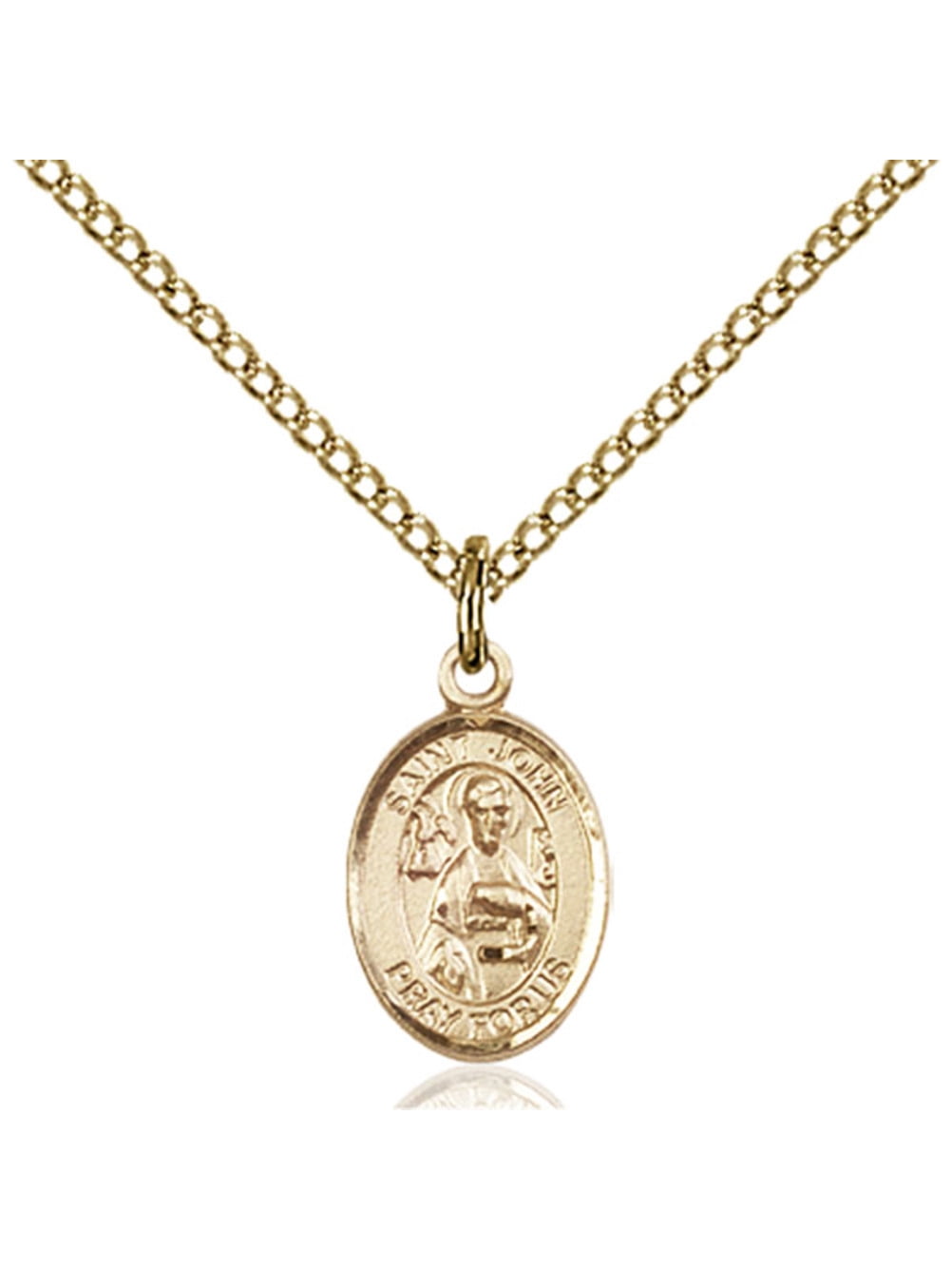 Gold Filled St. John the Apostle Pendant 1/2 x 1/4 inches with Gold ...